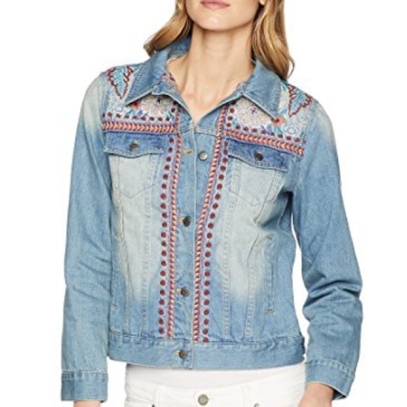 Johnny Was Oman Heavily Embroidered Denim Jacket NWT - Picture 8 of 9